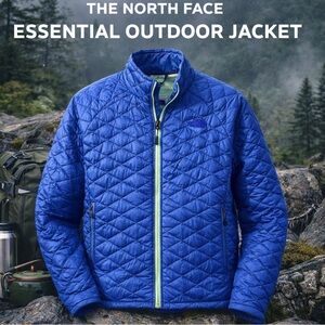 The North Face Women’s Thermoball  Puffer Winter  Jacket Light Green Blue Size L